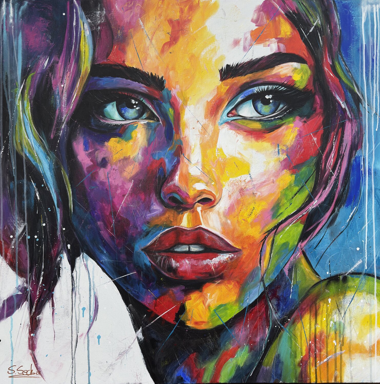 follow your destiny Sabrina Seck Original painting for sale