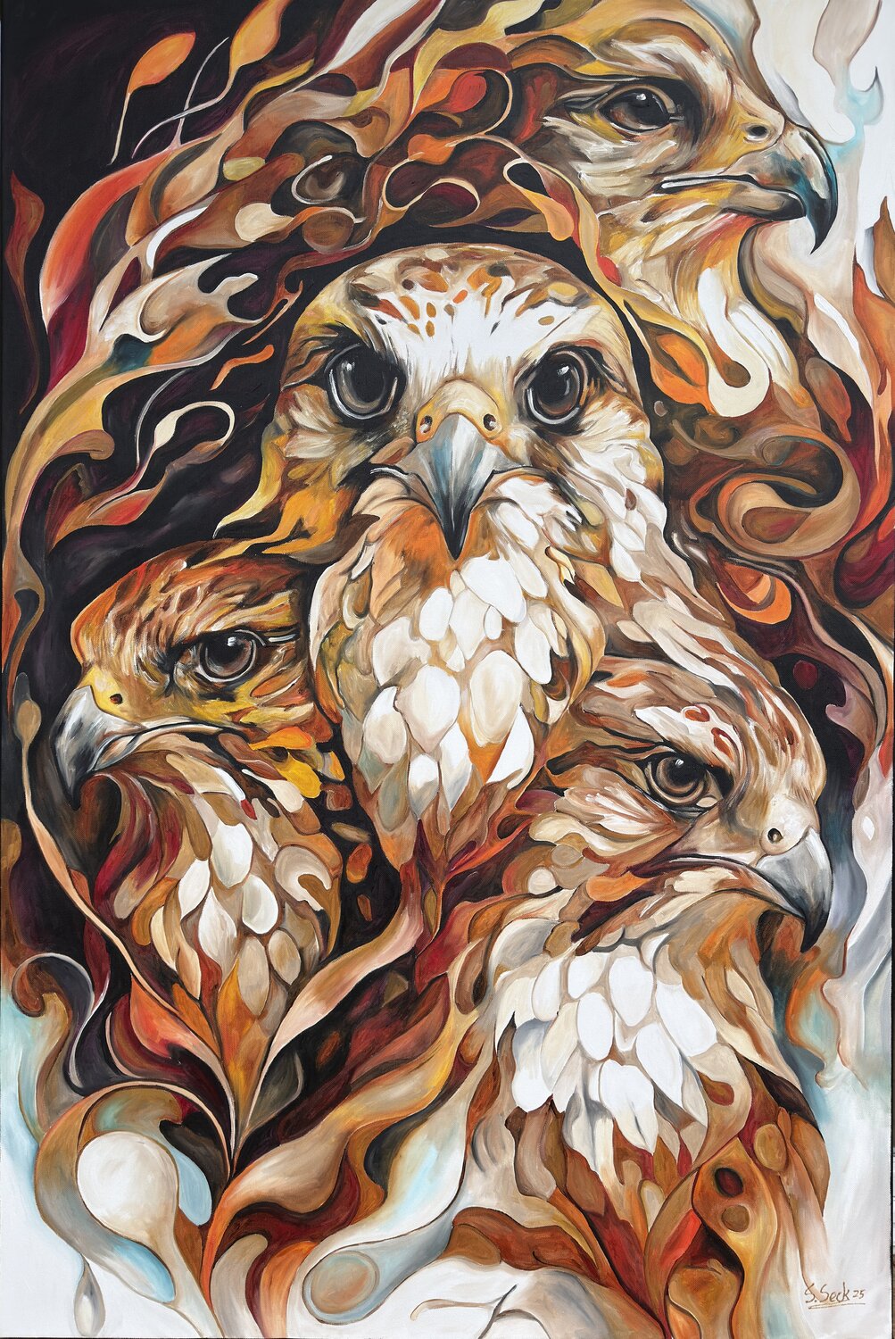 flying force Sabrina Seck Original painting for sale