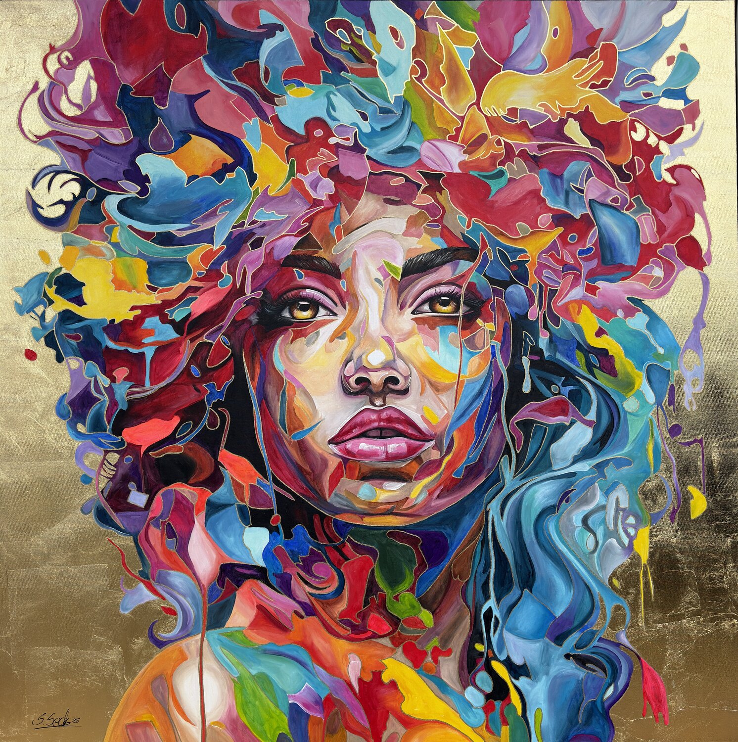 Hydra Evolution IV Sabrina Seck Original painting for sale