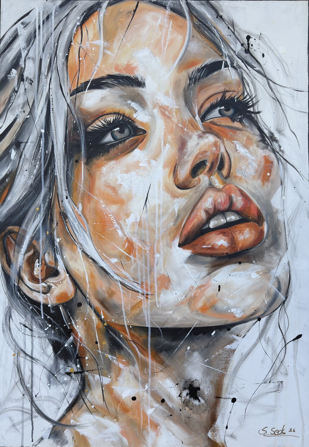 time is fleeting Sabrina Seck Original painting for sale