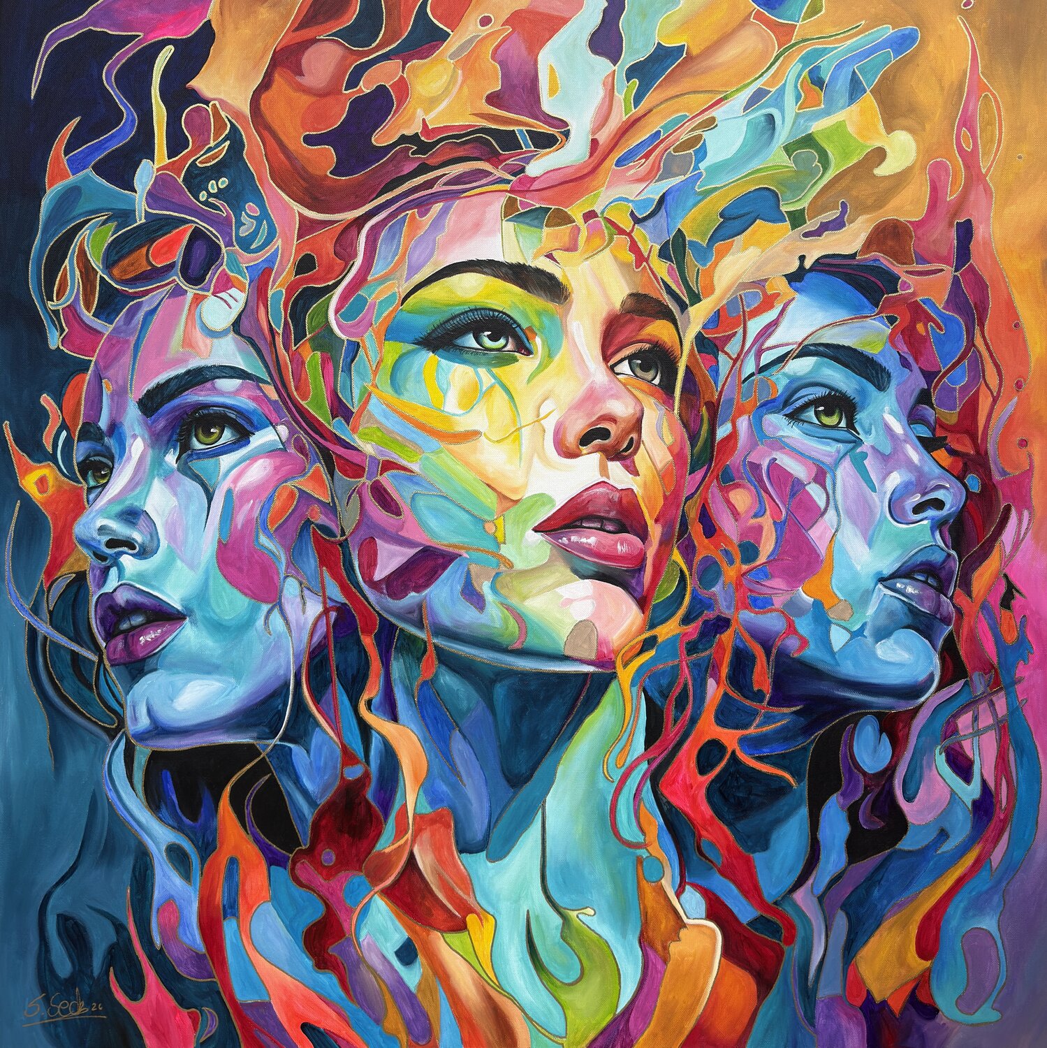 Hydra XXV Sabrina Seck Original painting for sale