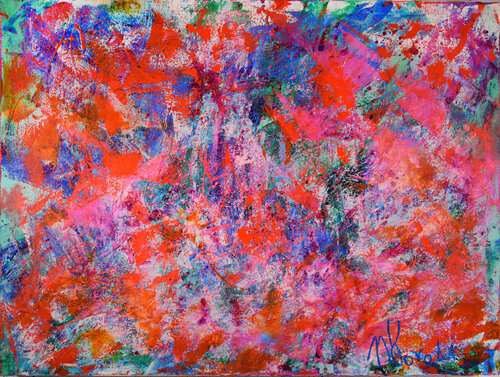 Roses (Deconstructed floral) by Nestor Toro, Painting for Sale on Select