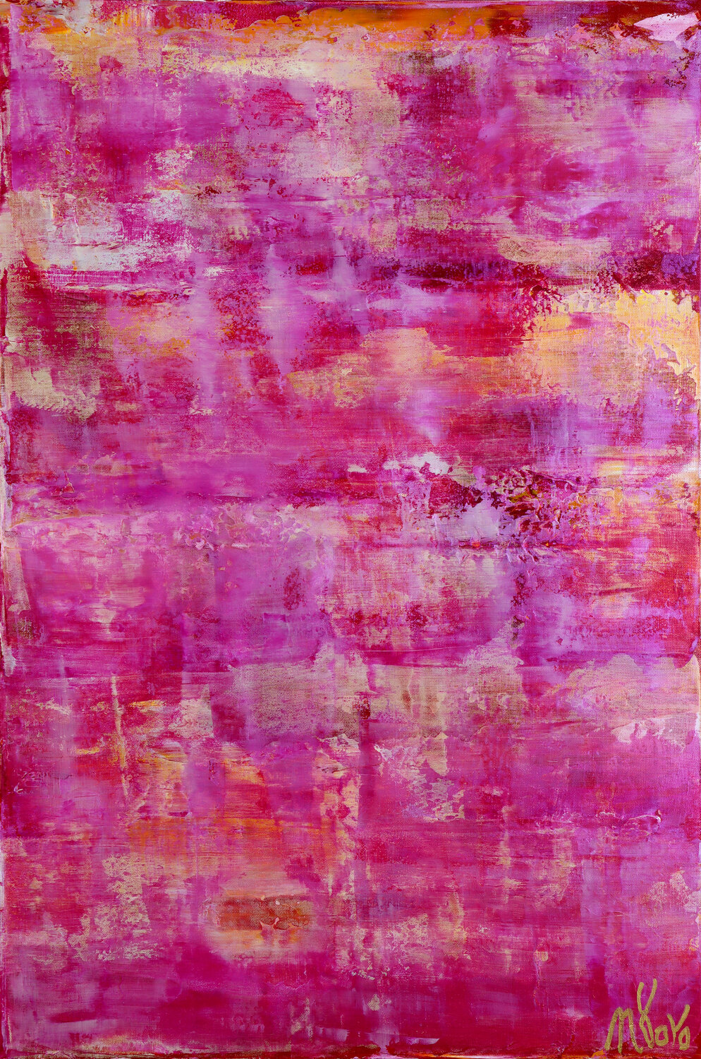 Somewhere in between pink and purple (Sequel) Nestor Toro Original painting for sale