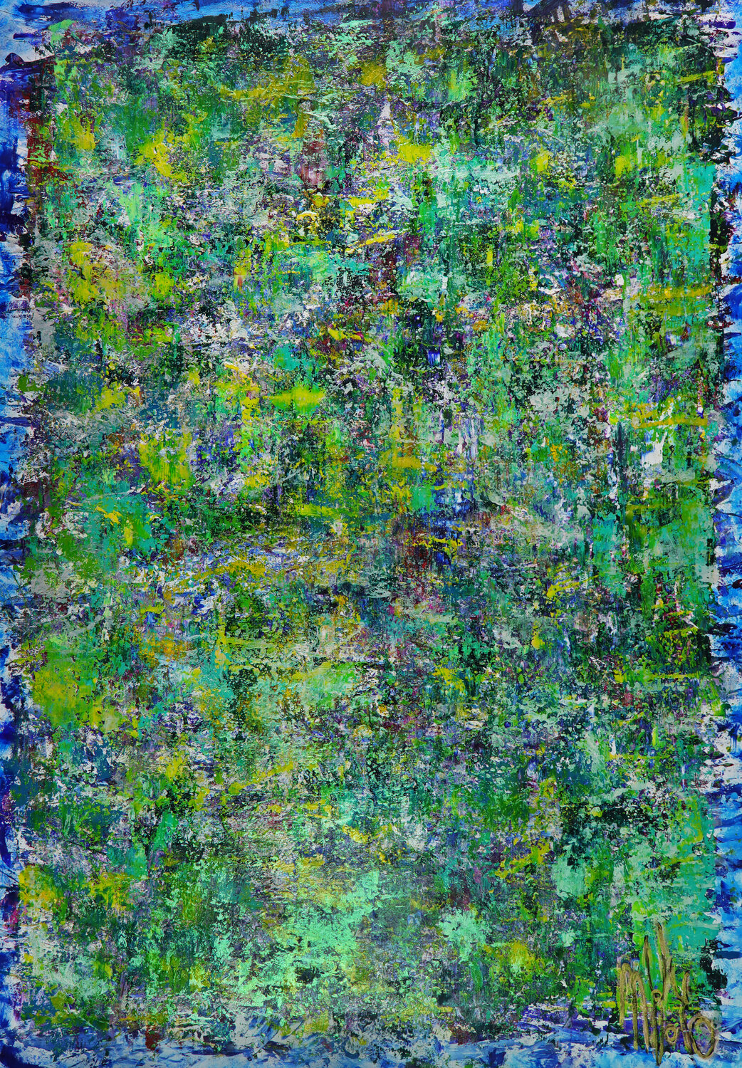 Ever changing moss forest Nestor Toro Original painting for sale