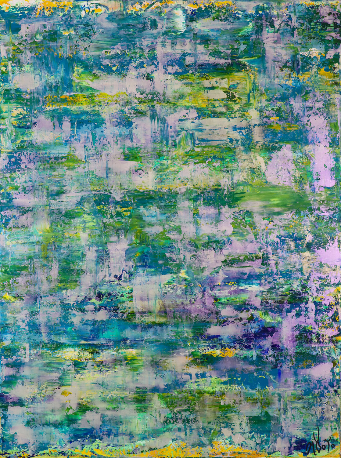 Garden with purple glare Nestor Toro Original painting for sale