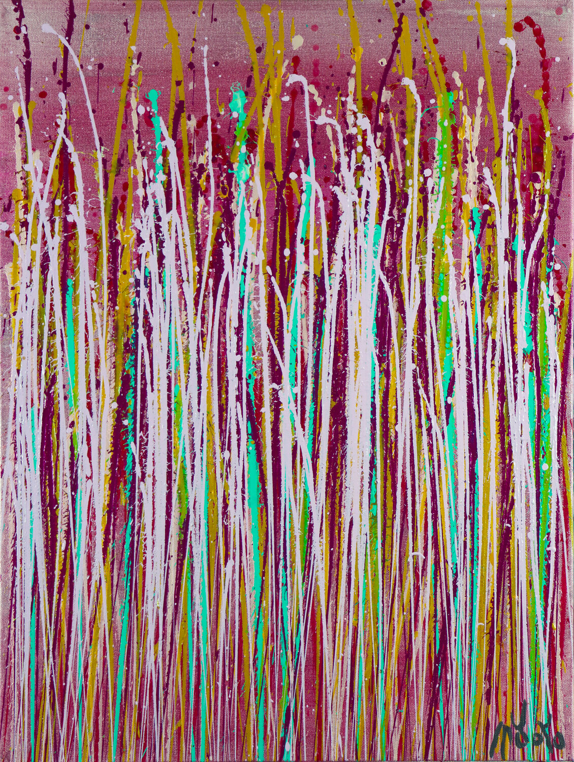 Blush Cascade Nestor Toro Original painting for sale