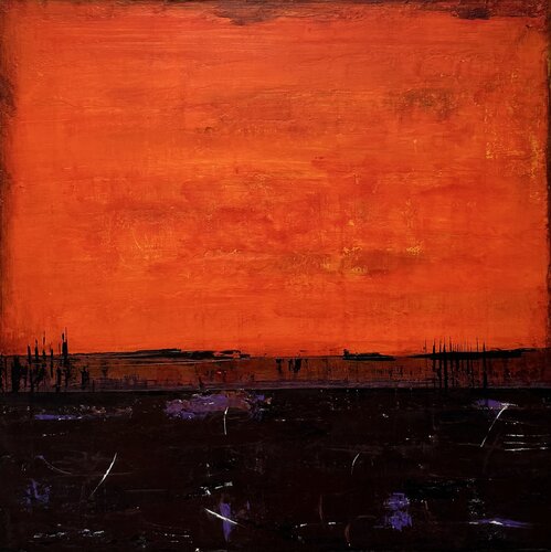Dove il tramonto incontra la terra by Anca Todrican, Painting for Sale on Select