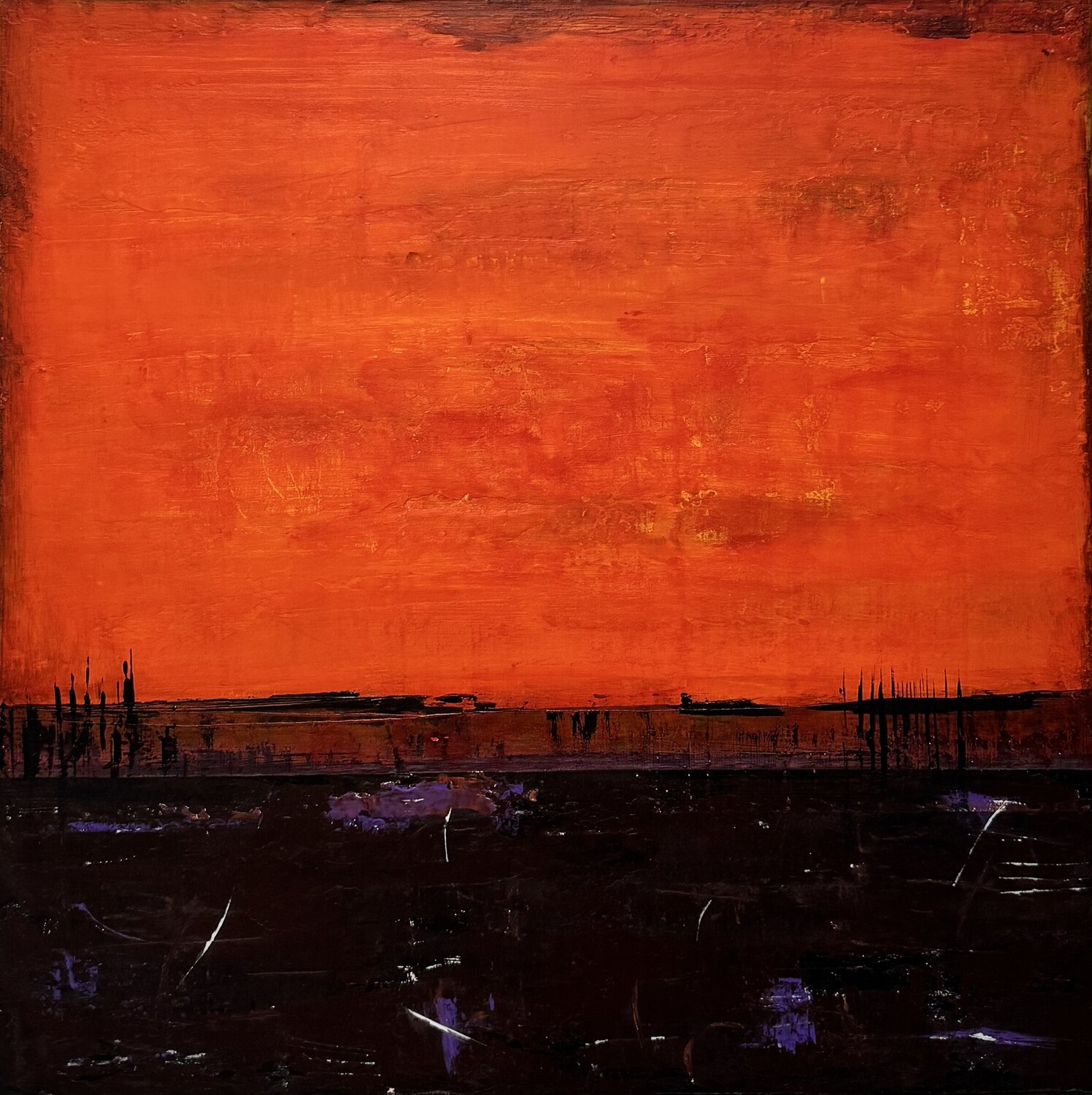 Dove il tramonto incontra la terra Anca Todrican Original painting for sale