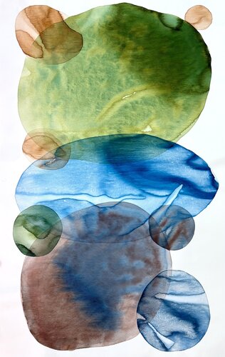Earth air water by Sumit Mehndiratta, Painting for Sale on Select