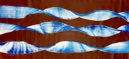 Blue scarfs by Sumit Mehndiratta, Painting for Sale on Select