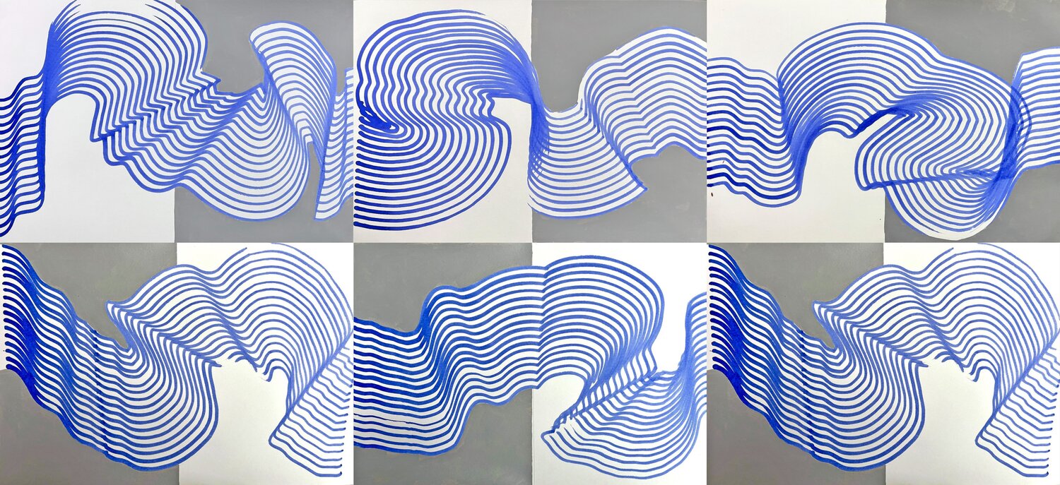 Waves at dusk Sumit Mehndiratta Drawing for sale