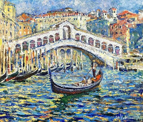 Beautiful day in Venice by Andrey Chebotaru, Painting for Sale on Select