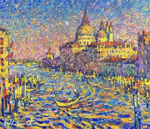 Gentle evening in Venice von Andrey Chebotaru, Malerei kaufen auf Select