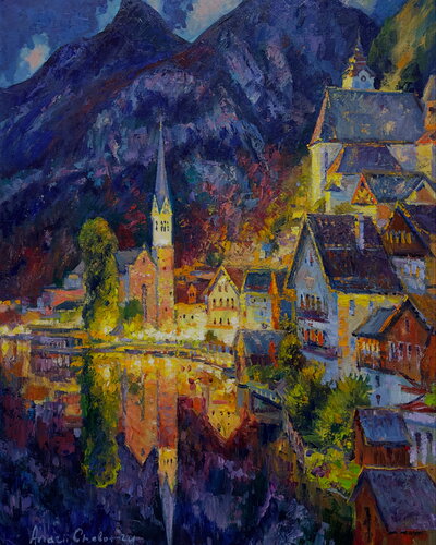 Mirror of the mountains von Andrey Chebotaru, Malerei kaufen auf Select