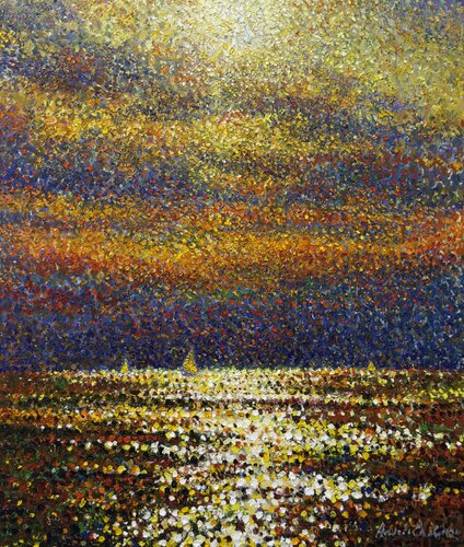 Mediterranean glow by Andrey Chebotaru, Painting for Sale on Select