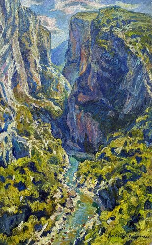 Verdon. Heart of the canyon by Andrey Chebotaru, Painting for Sale on Select
