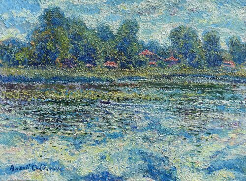 Stream of silence by Andrey Chebotaru, Painting for Sale on Select