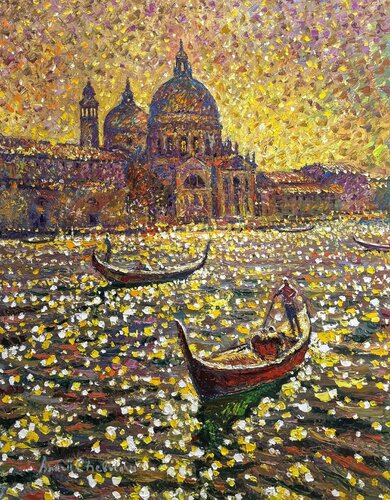 The gold of Venice by Andrey Chebotaru, Painting for Sale on Select