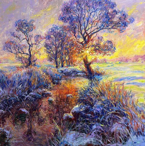 Moment of happiness by Andrey Chebotaru, Painting for Sale on Select