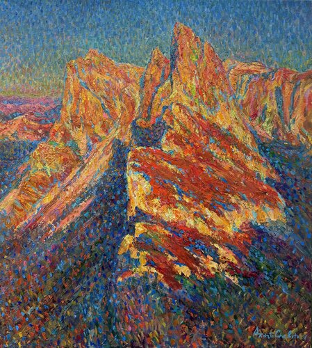 Golden summits von Andrey Chebotaru, Malerei kaufen auf Select