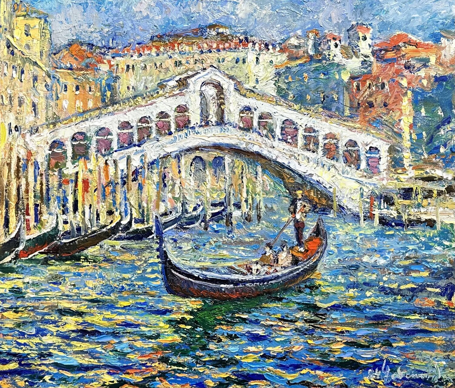 Beautiful day in Venice Andrey Chebotaru Originalgemälde zu verkaufen