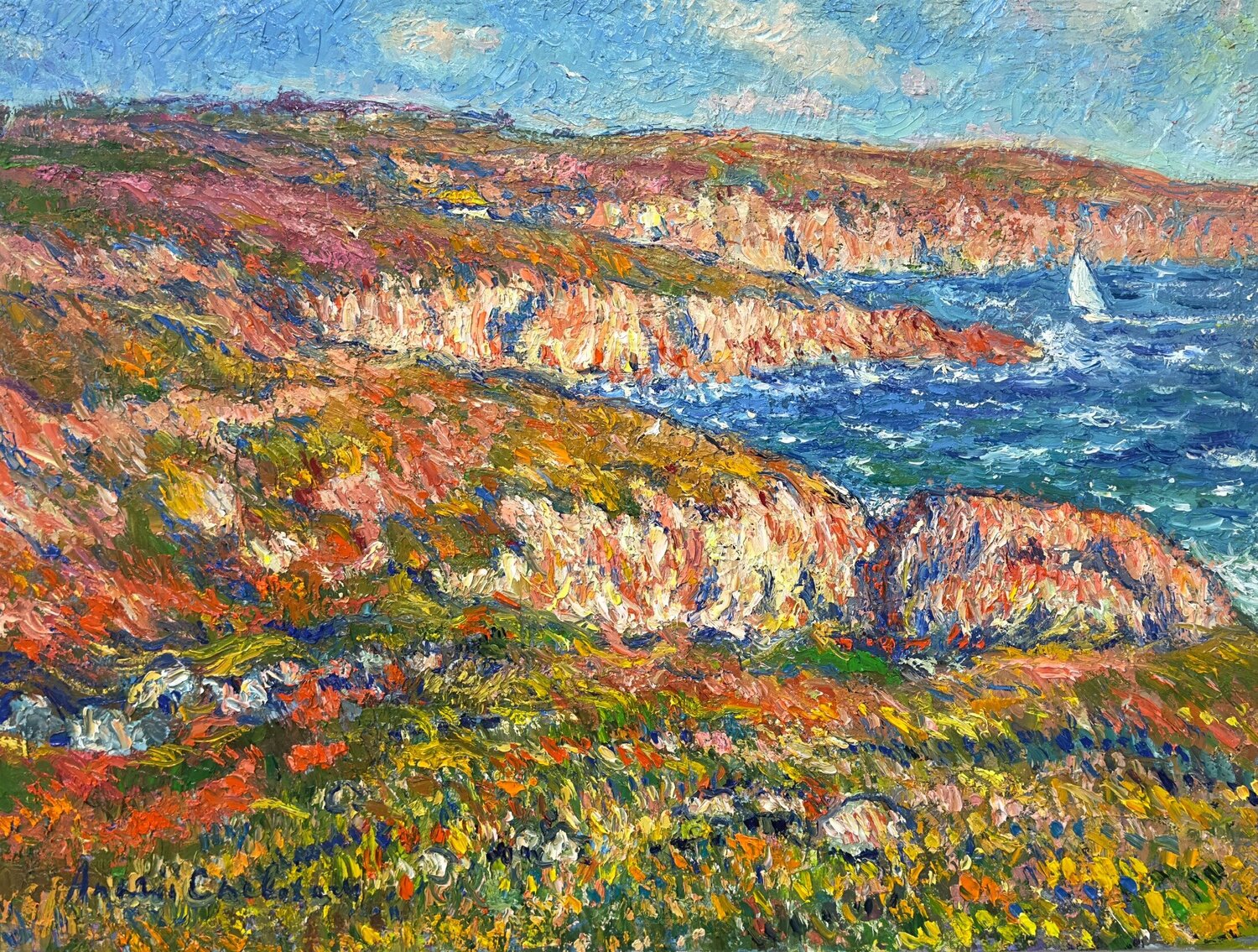 Coast of lights Andrey Chebotaru Original painting for sale
