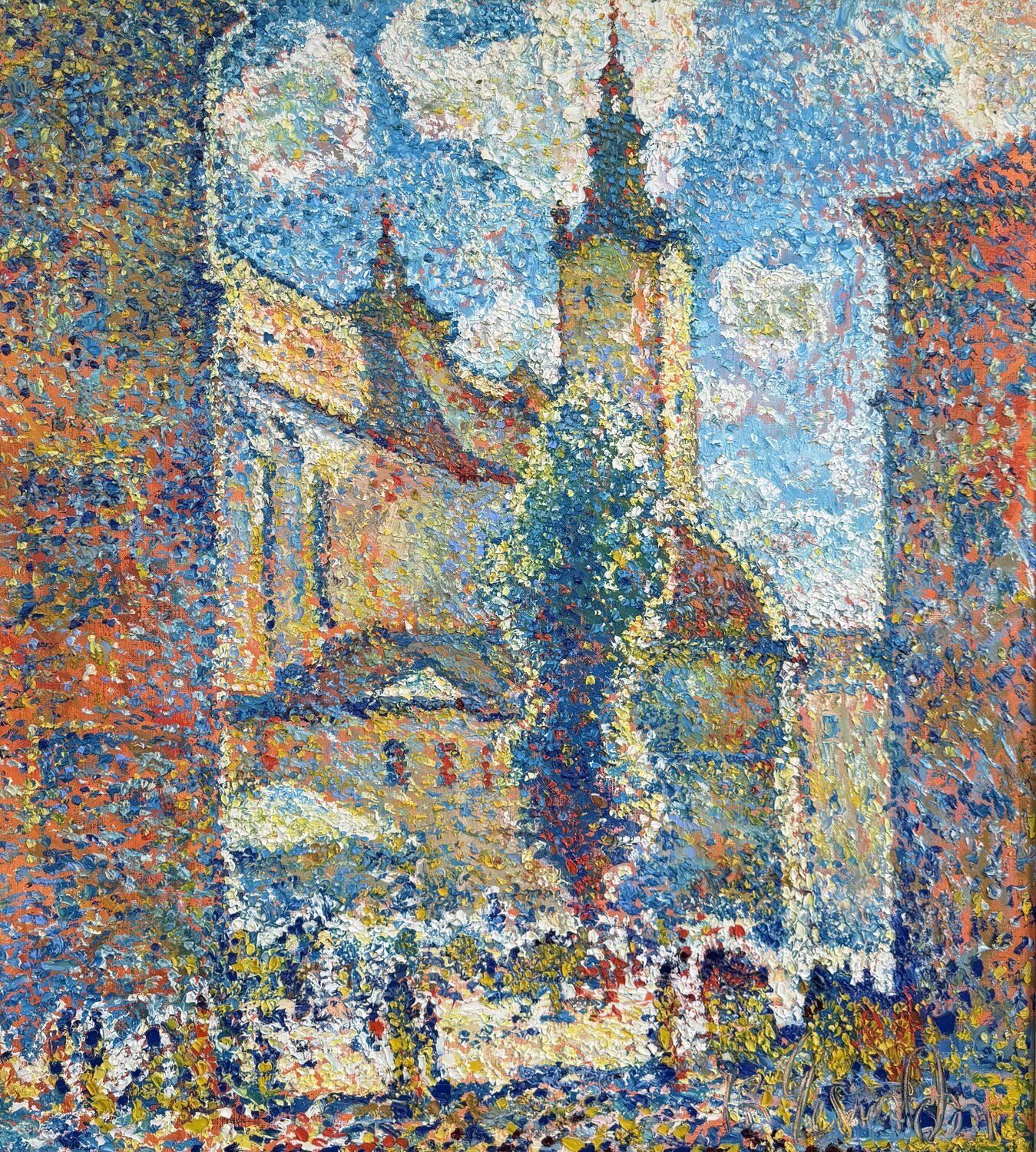 Rynok Square. Lviv Andrey Chebotaru Original painting for sale