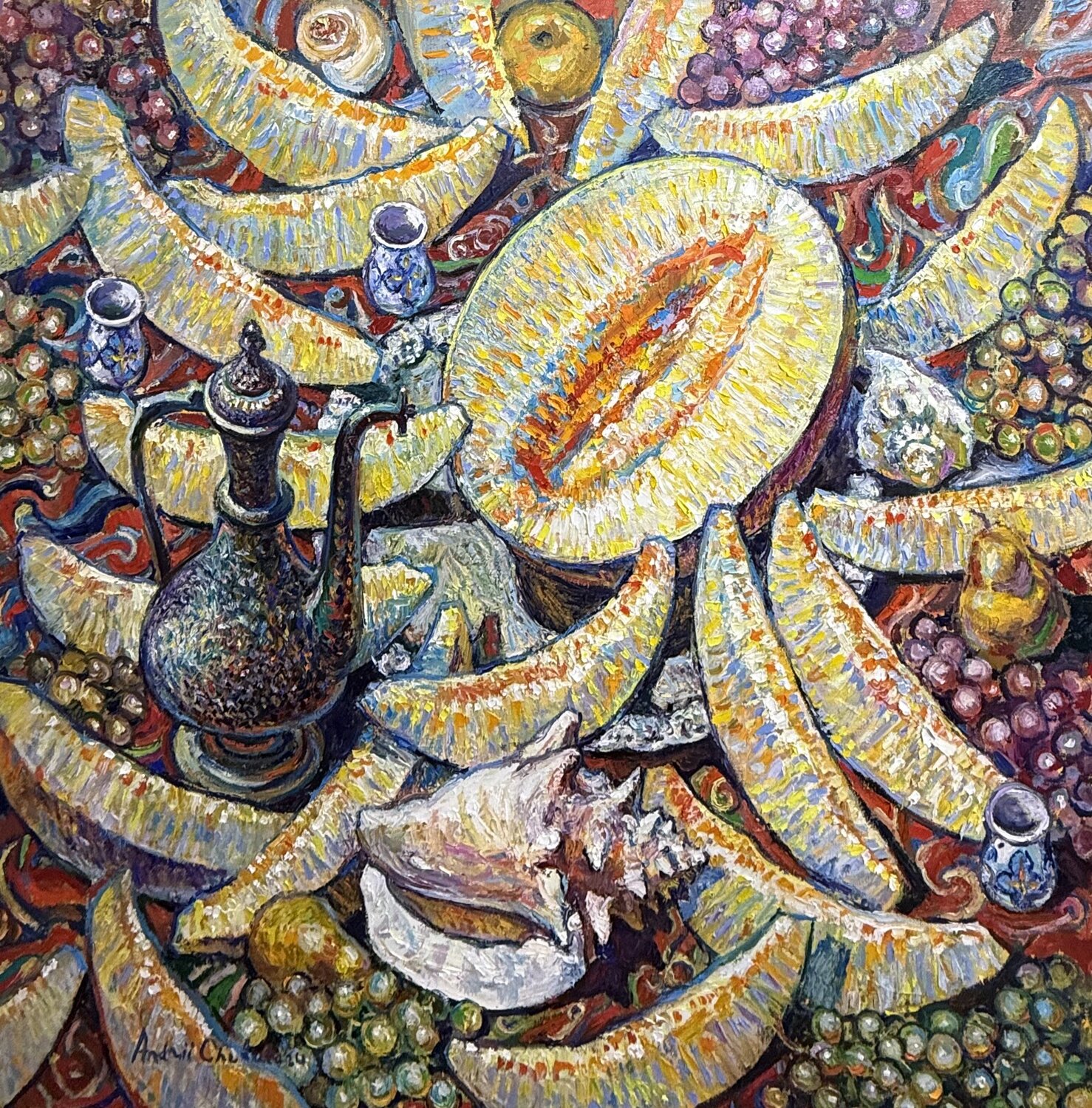 Golden palette of summer Andrey Chebotaru Original painting for sale