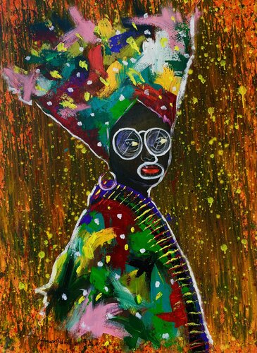 Mama Africa by Gabriel Jideonwor, Painting for Sale on Select