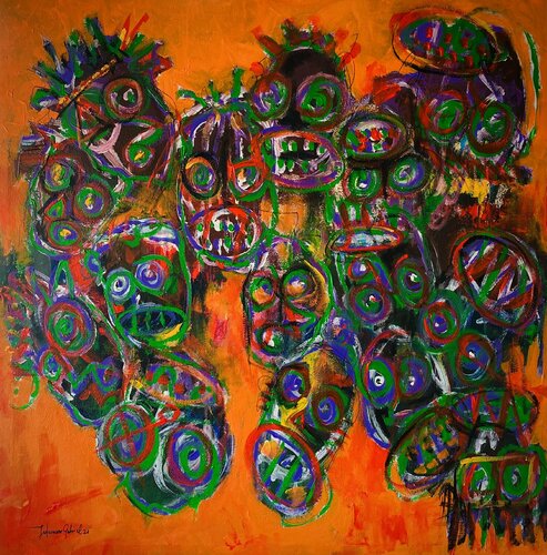 Something fishy by Gabriel Jideonwor, Painting for Sale on Select