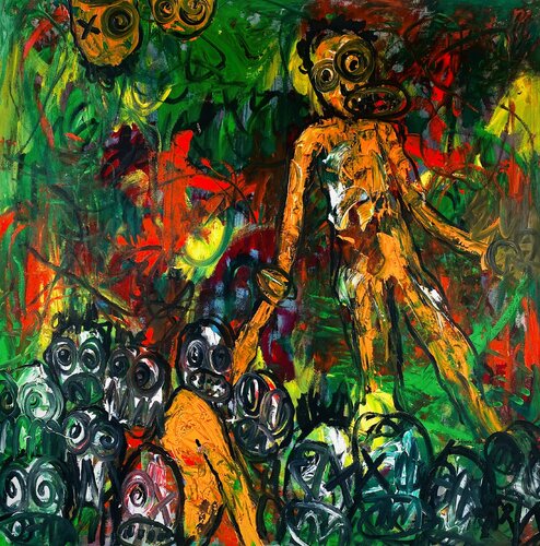 Helping Hands by Gabriel Jideonwor, Painting for Sale on Select