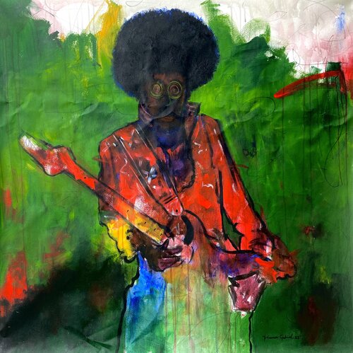 Jimi Hendrix by Gabriel Jideonwor, Painting for Sale on Select