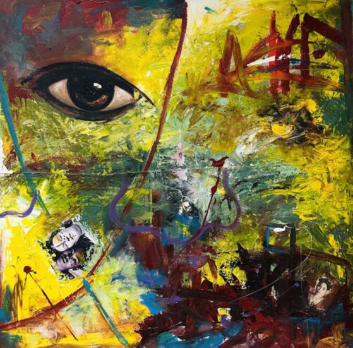 Two Face by Gabriel Jideonwor, Painting for Sale on Select