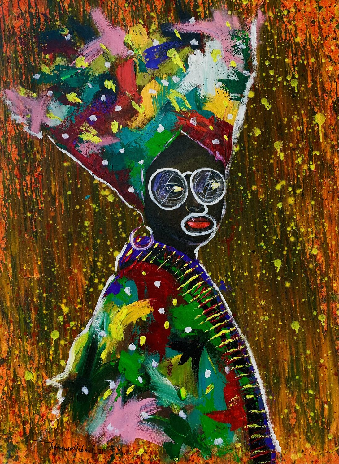 Mama Africa Gabriel Jideonwor Original painting for sale