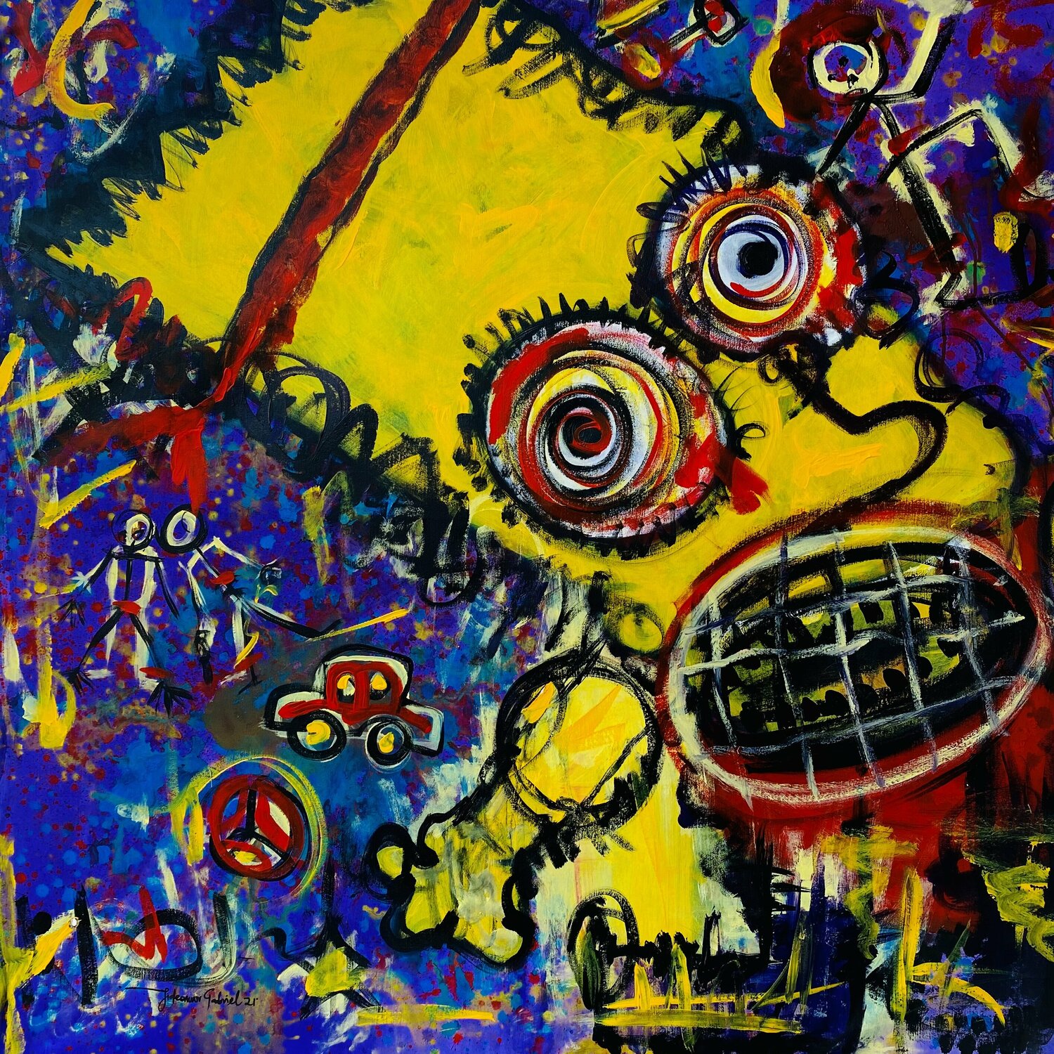 Unknown title Gabriel Jideonwor Original painting for sale