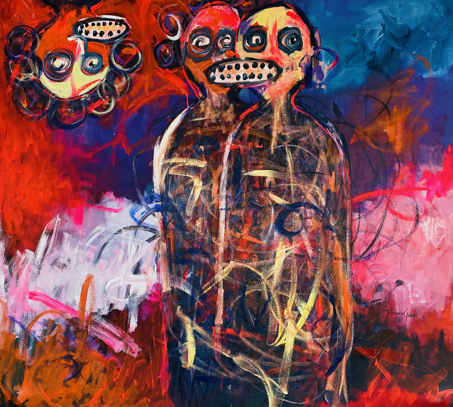 Childhood memories Gabriel Jideonwor Original painting for sale