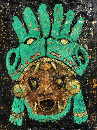 aeon 61: mask of the jaguar. by Jason Lincoln Jeffers, Painting for Sale on Select