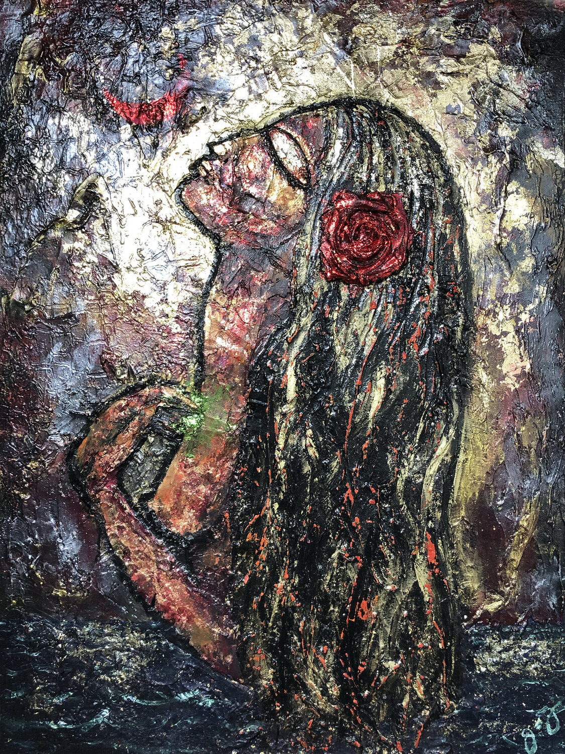 essen 51: the moon maiden Jason Lincoln Jeffers Original painting for sale