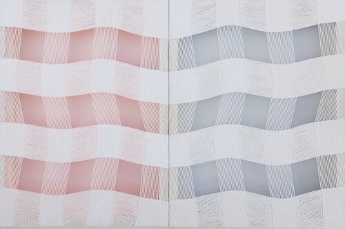 Riflessi complementari 2 (dittico) by Giustino Caposciutti, Painting for Sale on Select