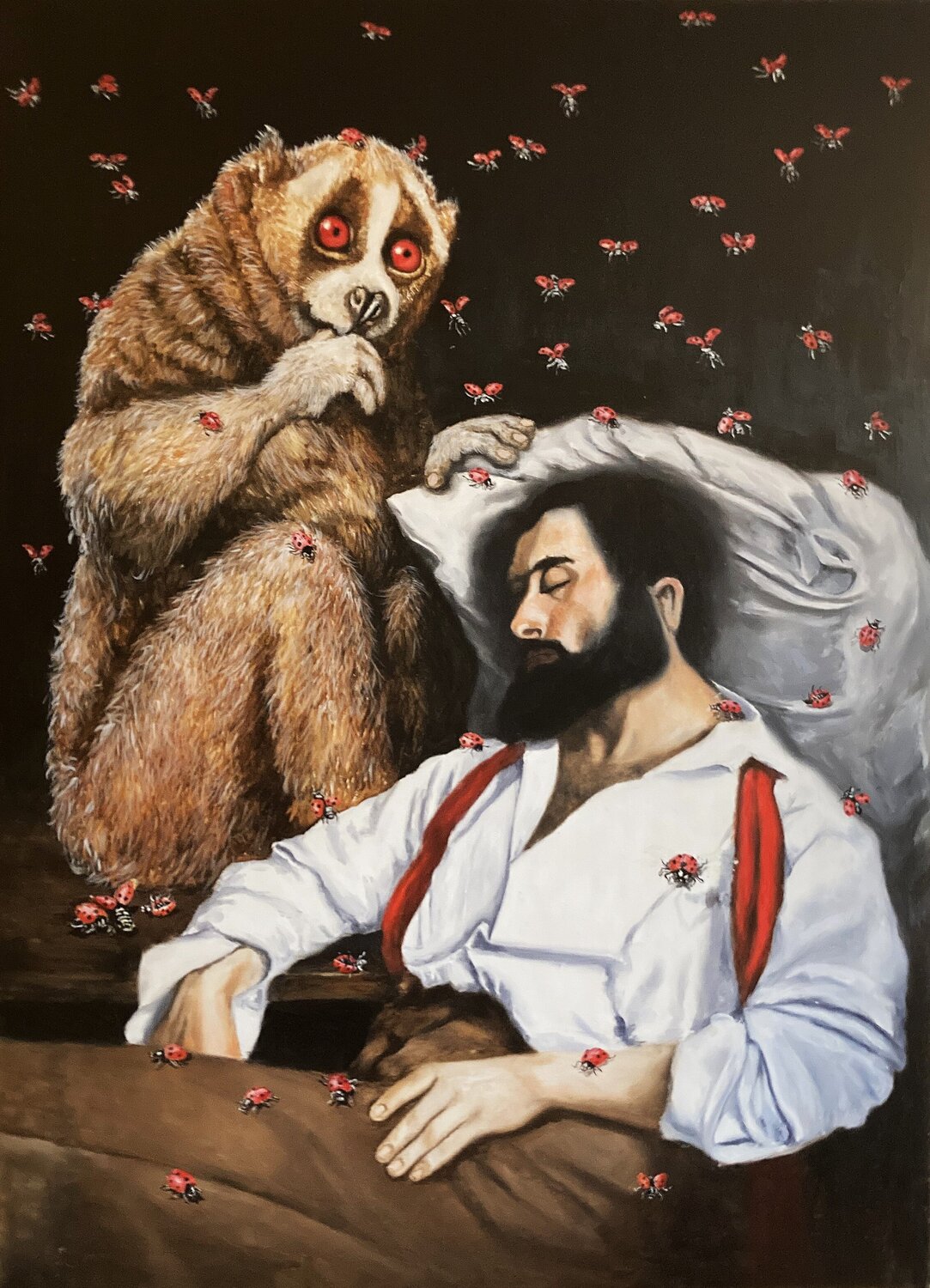 Die Stunde der Marienkäfer Thomas Johannsmeier Original painting for sale