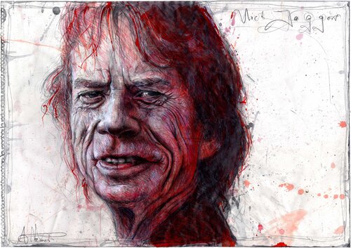 Mick Jagger by Andreas Noßmann, Drawing for Sale on Select