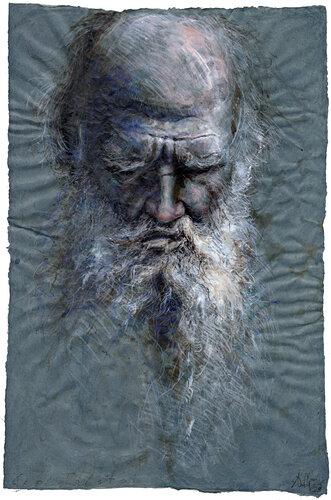 Leo Tolstoi by Andreas Noßmann, Drawing for Sale on Select