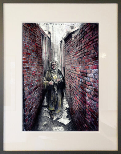 Der schmale Grat (The thin line) by Andreas Noßmann, Drawing for Sale on Select