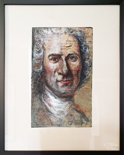 Jean Jacques Rousseau by Andreas Noßmann, Drawing for Sale on Select