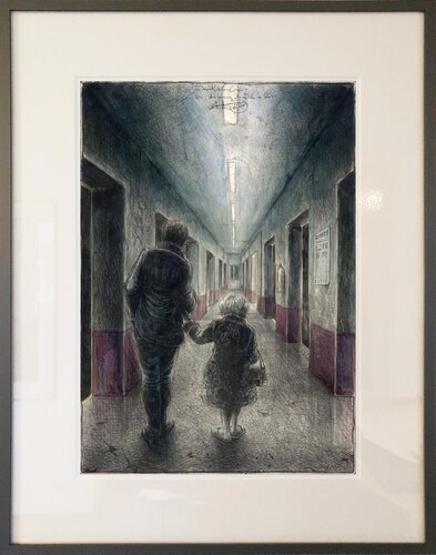 Das Krankenhaus | Von einem, der auszog, das Fürchten zu lernen (The Hospital | From someone who set out to learn fear) by Andreas Noßmann, Drawing for Sale on Select