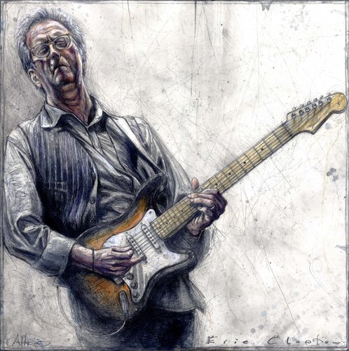 Eric Clapton by Andreas Noßmann, Drawing for Sale on Select