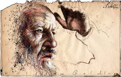 William Golding by Andreas Noßmann, Drawing for Sale on Select