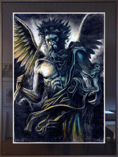 Zeus by Andreas Noßmann, Drawing for Sale on Select