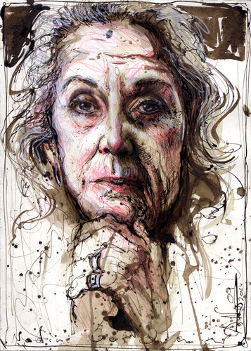 Nadine Gordimer by Andreas Noßmann, Drawing for Sale on Select