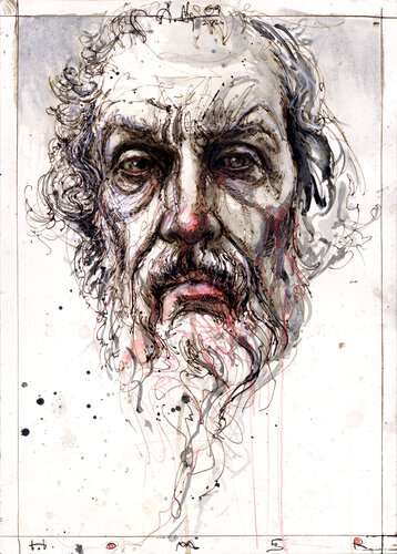 Homer by Andreas Noßmann, Drawing for Sale on Select